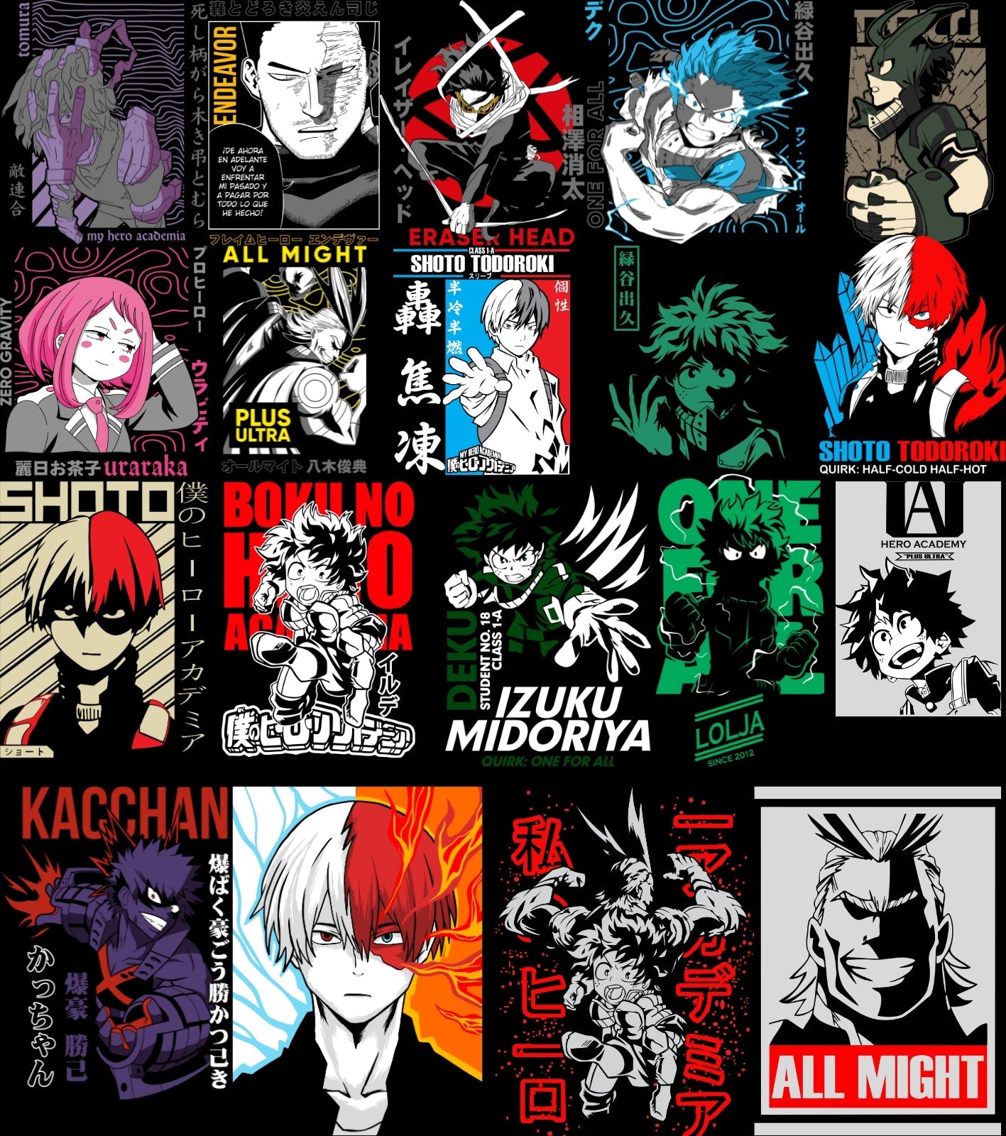 My Hero Academia Anime Posters Collection A5