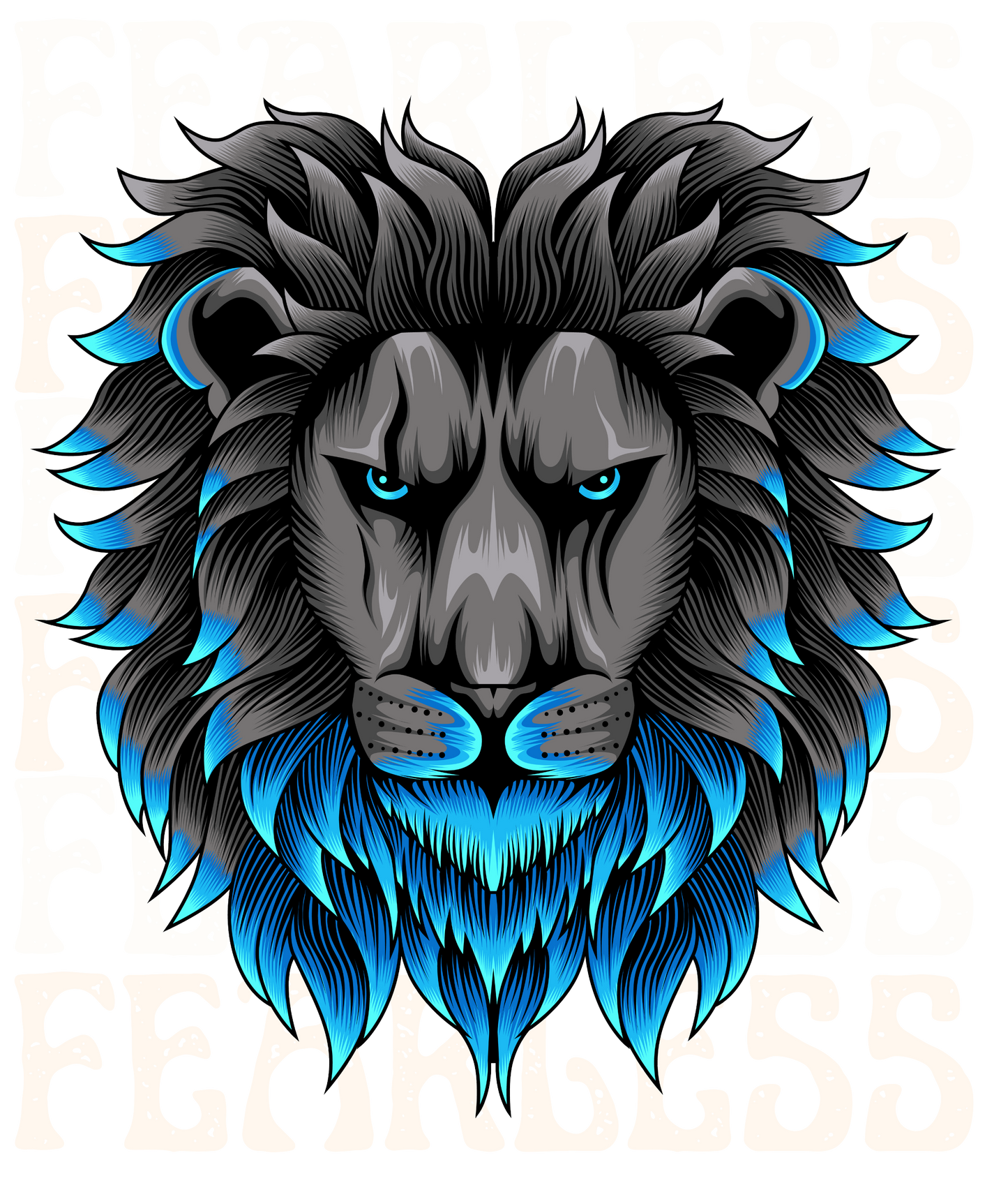 Fearless Lion Night Glowing Hoodies (Unisex)