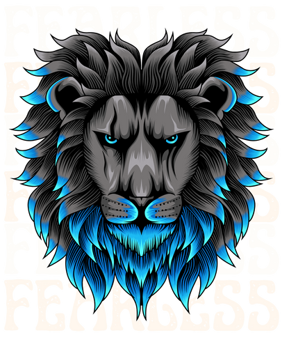 Fearless Lion Night Glowing Hoodies (Unisex)