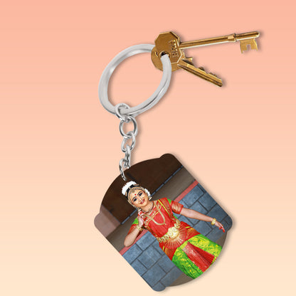 Personalized keychain Home set of two