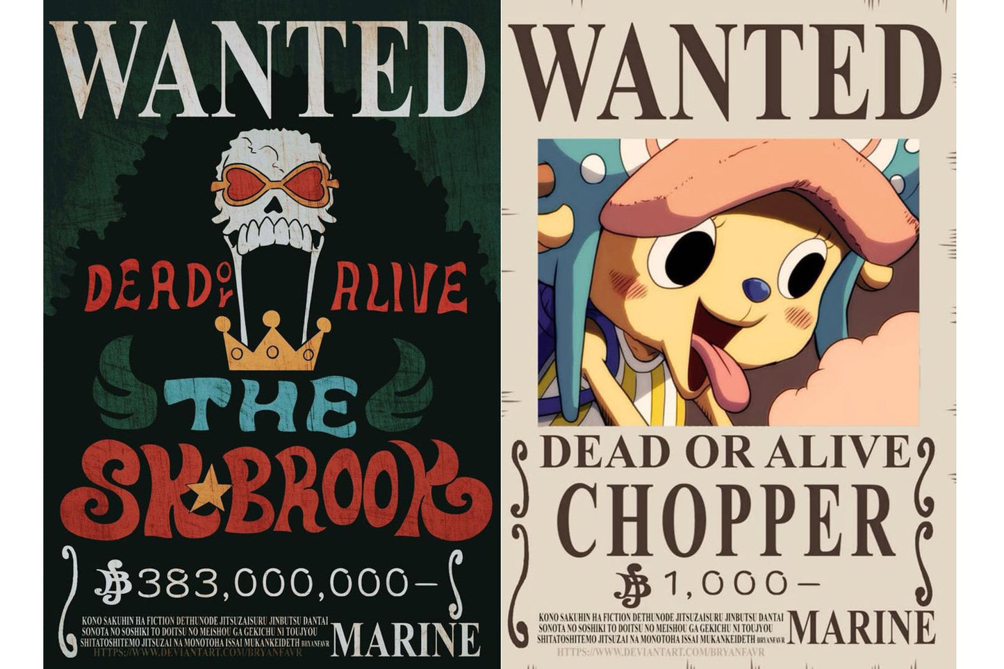 One Piece Wanted Posters Collection A4