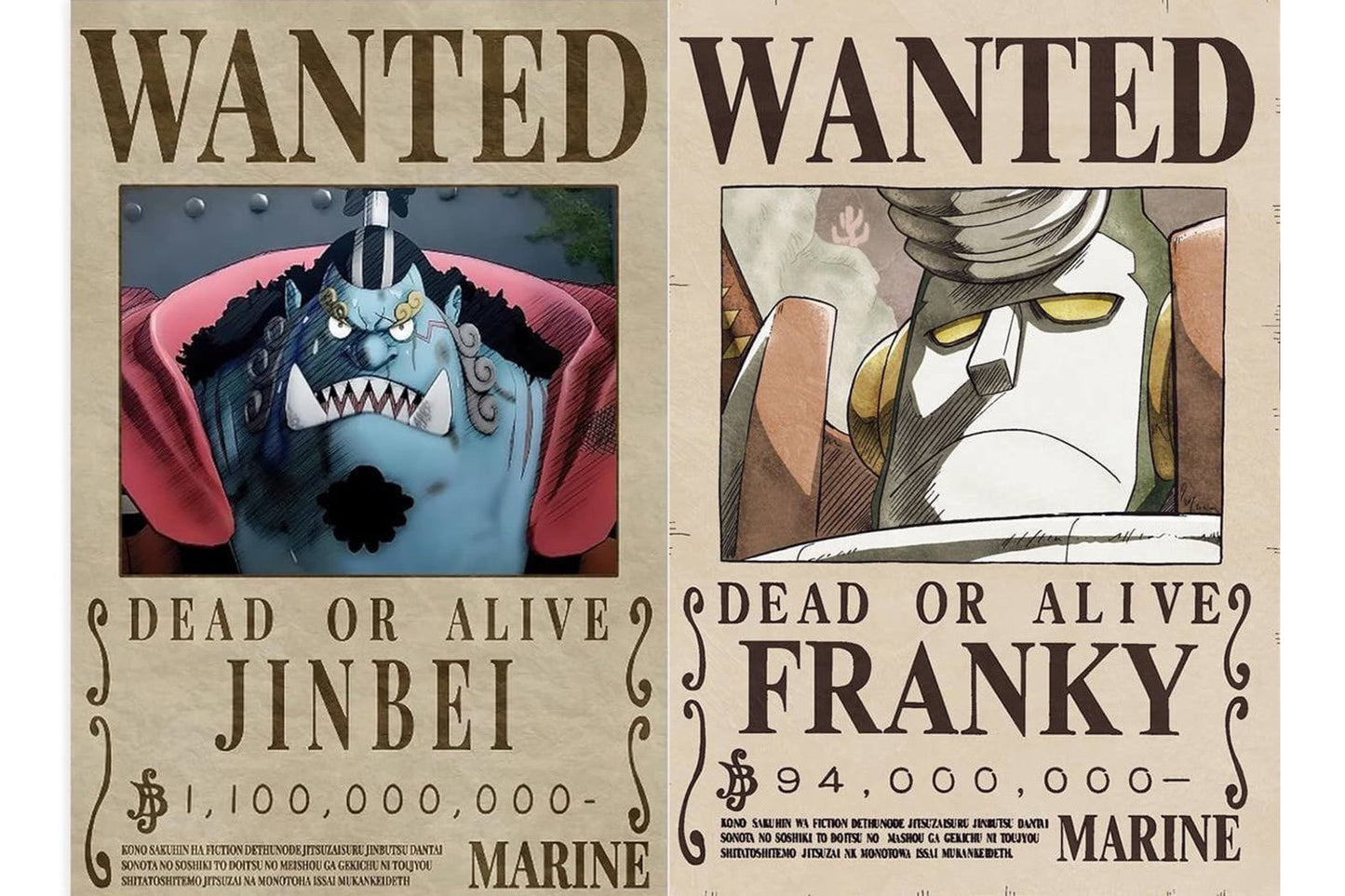 One Piece Wanted Posters Collection A4